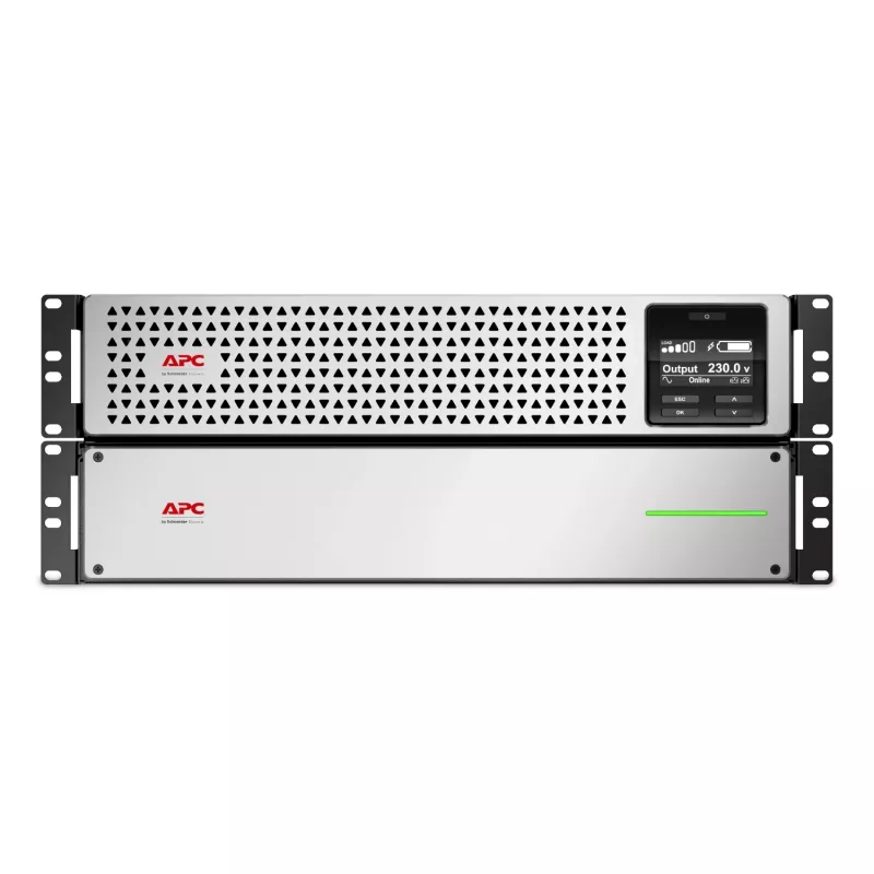 APC Smart-UPS On-Line, 2200VA, litija jonu, statīvā montējams 4U, 230V, 6x C13+2x C19 IEC ligzdas, tīkla karte, pagarināta ilgstoša darbība, komplektā montāžas sliedes