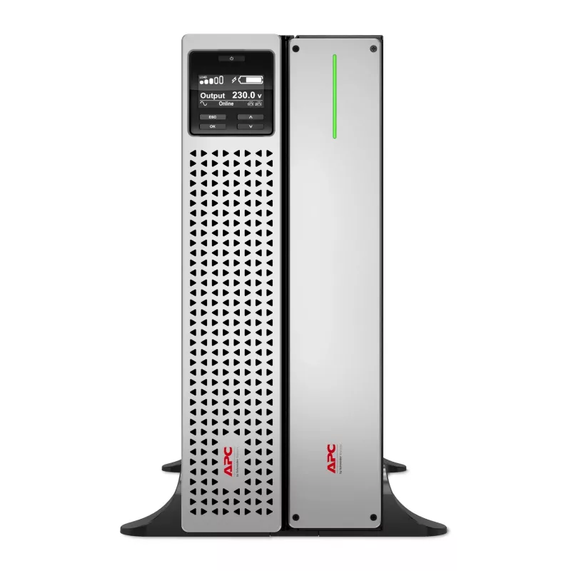 APC Smart-UPS On-Line, 2200VA, litija jonu, statīvā montējams 4U, 230V, 6x C13+2x C19 IEC ligzdas, tīkla karte, pagarināta ilgstoša darbība, komplektā montāžas sliedes