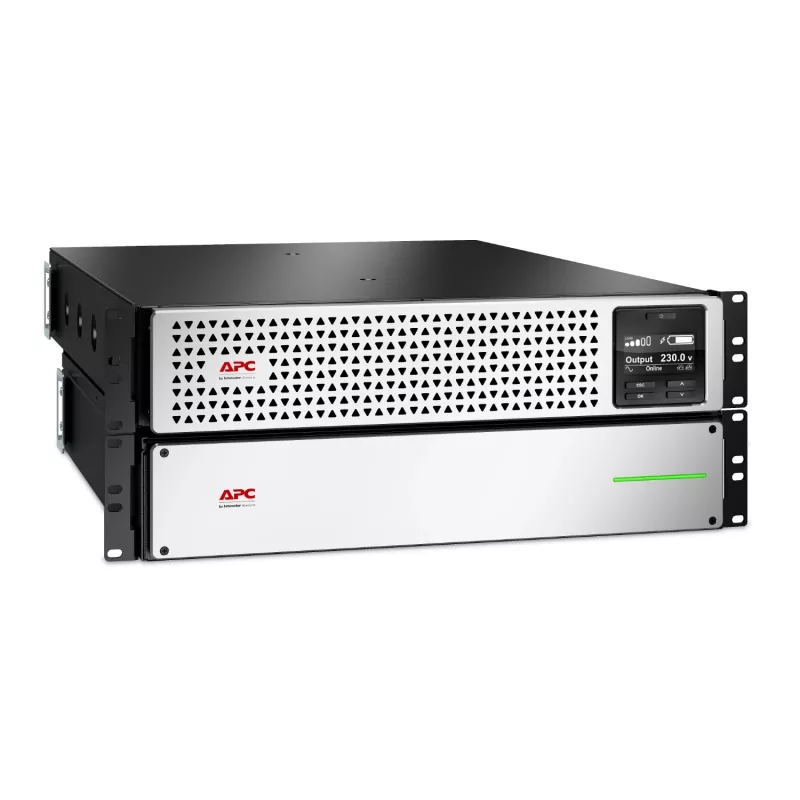 APC Smart-UPS On-Line, 2200VA, litija jonu, statīvā montējams 4U, 230V, 6x C13+2x C19 IEC ligzdas, tīkla karte, pagarināta ilgstoša darbība, komplektā montāžas sliedes