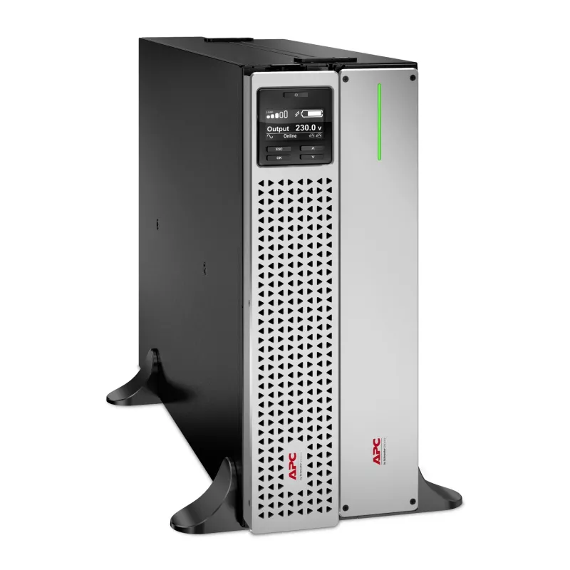 APC Smart-UPS On-Line, 2200VA, litija jonu, statīvā montējams 4U, 230V, 6x C13+2x C19 IEC ligzdas, tīkla karte, pagarināta ilgstoša darbība, komplektā montāžas sliedes