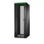 Brīvi stāvošs serveru plaukts APC Easy Rack 48U (melns) ar jumtu, riteņiem, kājām, 4 kronšteiniem, sānu paneļiem — 2258H x 800W x 1200D mm