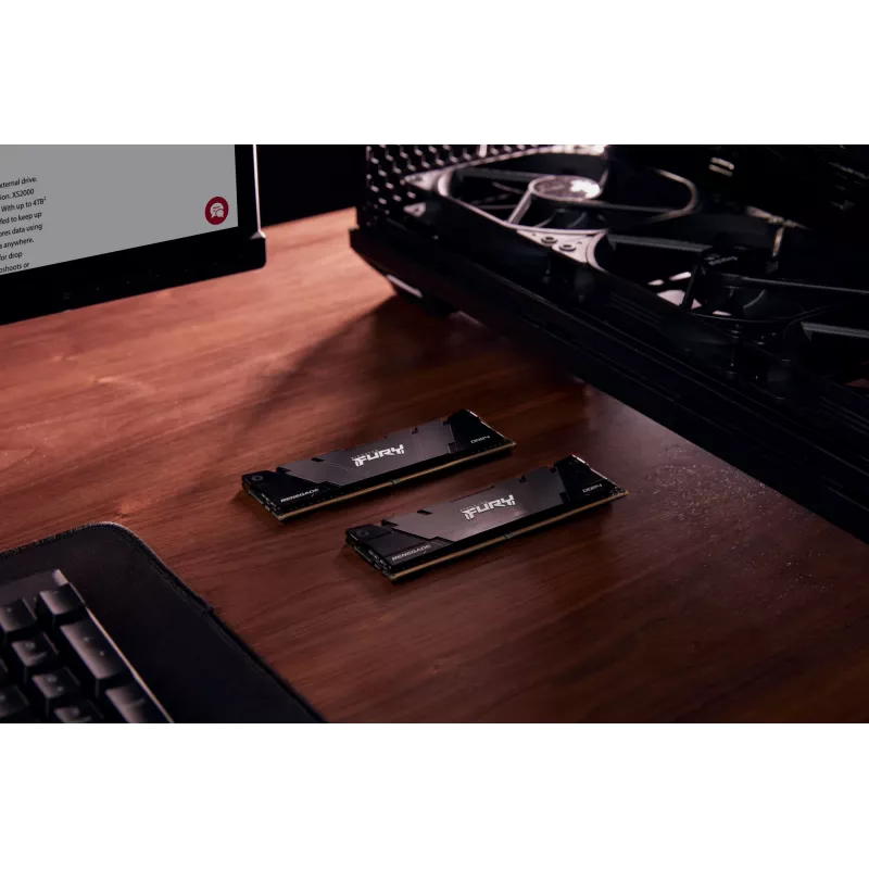 Kingston Technology FURY 8GB 3600MT/s DDR4 CL16 DIMM Renegade Melns