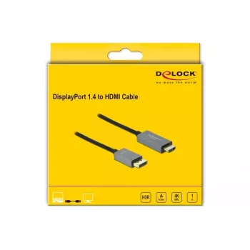 Aktīvs DisplayPort 1.4 uz HDMI kabelis DeLOCK 85928 1m 4K 60Hz HDR