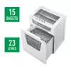 Leitz IQ Office papīra smalcinātājs P4, krustveida smalcināšana, 22.3 cm, 4 x 40 mm, 23 L, 225 loksnes, 55 dB