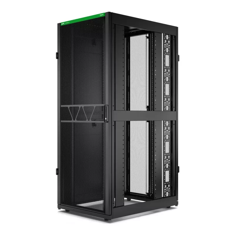 APC NetShelter SX Serveru statīvs Gen 2, 42U, 1991 A x 800 P x 1070 D mm, ar sāniem, melns