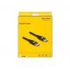 DeLOCK DisplayPort kabelis 8K 60 Hz 5 m, melns, metāla korpusi