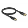 DeLOCK DisplayPort kabelis 8K 60 Hz 5 m, melns, metāla korpusi