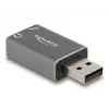 DeLOCK Ārējā USB skaņas karte USB-A vīrišķais savienotājs uz 2 x 3,5 mm stereo