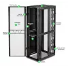 APC NetShelter SX, Serveru statņu korpuss, 2. paaudze, 52U, 2436A x 800P x 1200D mm, ar sāniem, melns