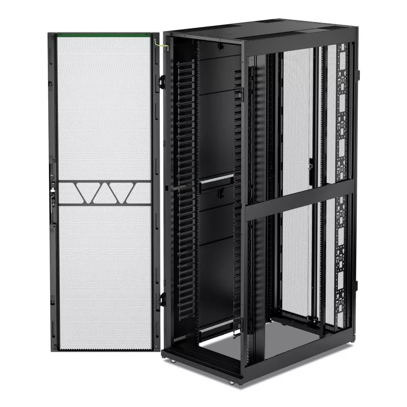 APC NetShelter SX, tīkla skapja korpuss, 48U, 2258A x 750P x 1200D mm, ar sāniem, melns