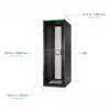 APC NetShelter SX, tīkla skapja korpuss, 48U, 2258A x 750P x 1200D mm, ar sāniem, melns