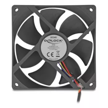Ventilators DeLOCK 67302 9,2 cm melns lodīšu gultnis