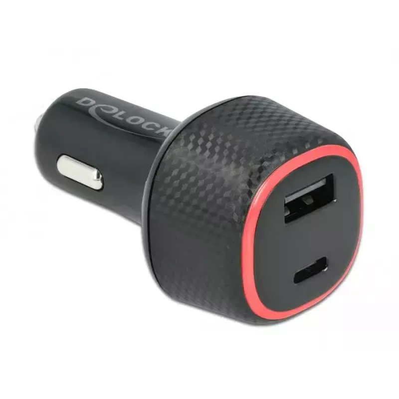 Automašīnas lādētājs DeLOCK 64108 USB Type-C PD 3.0 un USB Type-A 63 W