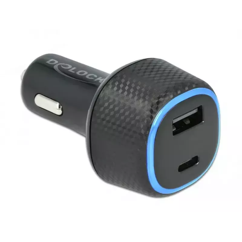 Automašīnas lādētājs DeLOCK 64108 USB Type-C PD 3.0 un USB Type-A 63 W