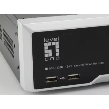 LevelOne GEMINI 16 kanālu tīkla videoreģistrators, H.265, 16 kanāli, 3840 x 2160 pikseļi, 128 lietotājs(-i), H.264, H.264+, H.265, MPEG4, iegultais LINUX, 256 Mbit/s