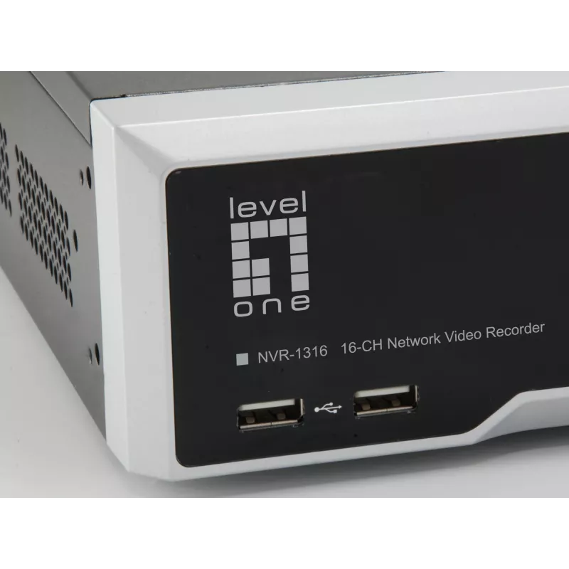 LevelOne GEMINI 16 kanālu tīkla videoreģistrators, H.265, 16 kanāli, 3840 x 2160 pikseļi, 128 lietotājs(-i), H.264, H.264+, H.265, MPEG4, iegultais LINUX, 256 Mbit/s
