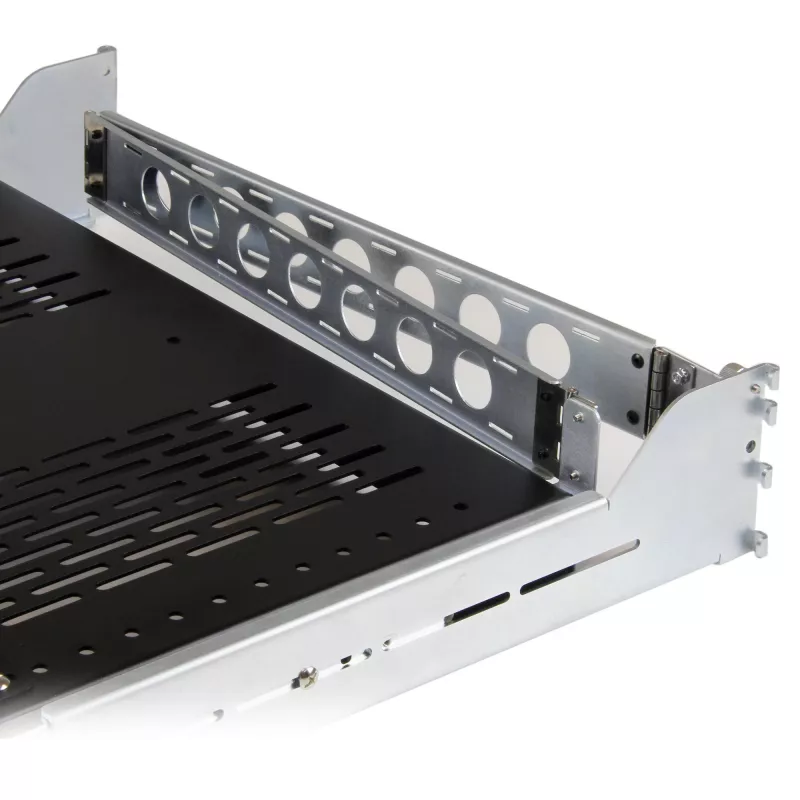 StarTech.com 2U ventilējams bīdāms serveru plaukts ar kabeļu pārvaldības sviru – regulējams montāžas dziļums no 27,7 līdz 31,6 collām – 50 mārciņas – 19” serveru plaukts aprīkojuma statīvam – 24 collu dziļš