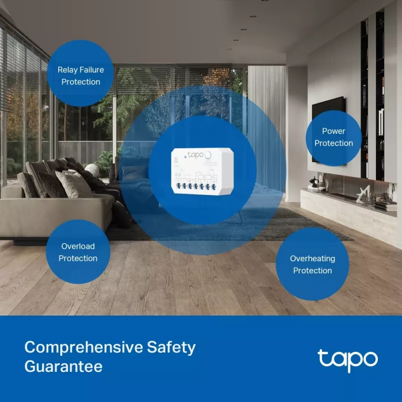 TP-Link TAPO S110E(UN) viedās mājas izpildmehānisms Komutācijas izpildmehānisms 7 kanāli