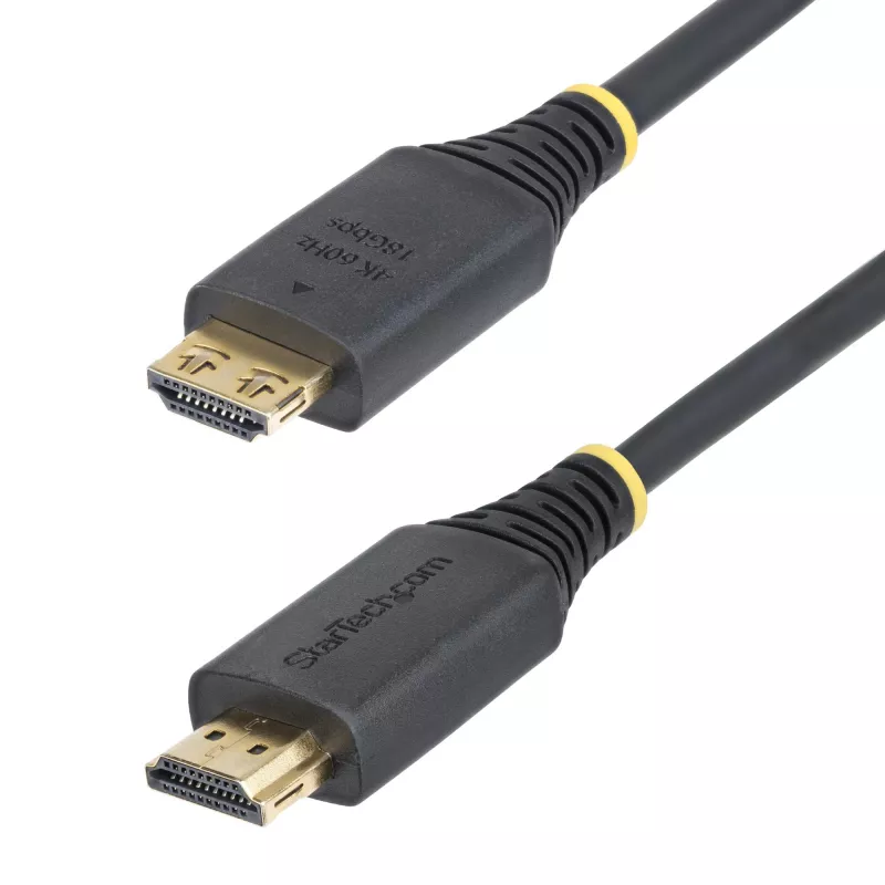 StarTech.com 3m (10ft) High Speed HDMI kabelis with Gripping Connectors, 4K 60Hz/1440p 144Hz, HDR10/HDCP 2.2/ARC, 18Gbps, UHD HDMI Cord for TV/Monitor/Display, TPE Jacket