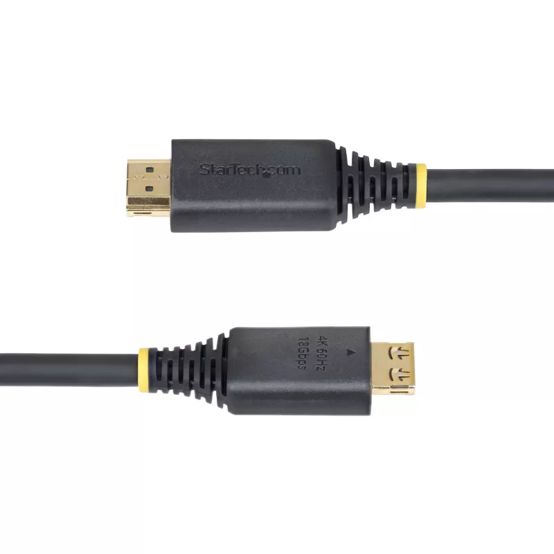 StarTech.com 5m (16 pēdas) Ātrgaitas HDMI kabelis ar satverošiem savienotājiem, 4K 60Hz/1440p 144Hz, HDR10/HDCP 2.2/ARC, 18Gbps, UHD HDMI vads televizoram/monitoram/displejam, TPE apvalks