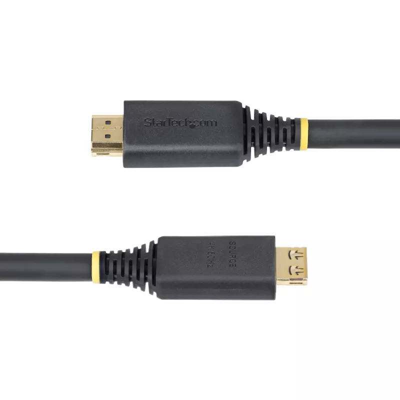 StarTech.com 10 m (33 pēdas) aktīvs ātrgaitas HDMI kabelis ar satverošiem savienotājiem, 4K 60 Hz/1440p 144 Hz, HDR10/HDCP 2.2/ARC, 18 Gbps, UHD HDMI vads televizoram/monitoram/displejam, TPE apvalks