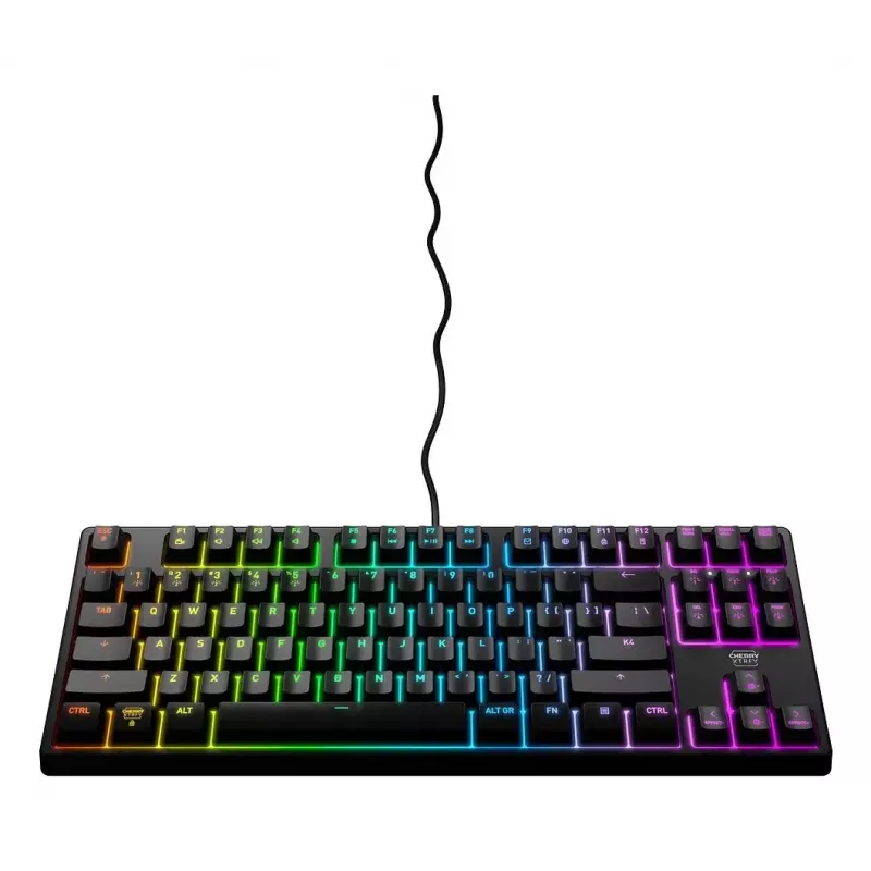 CHERRY XTRFY K4V2 RGB TKL tastatūra Spēļu USB QWERTY Portugāļu Melna