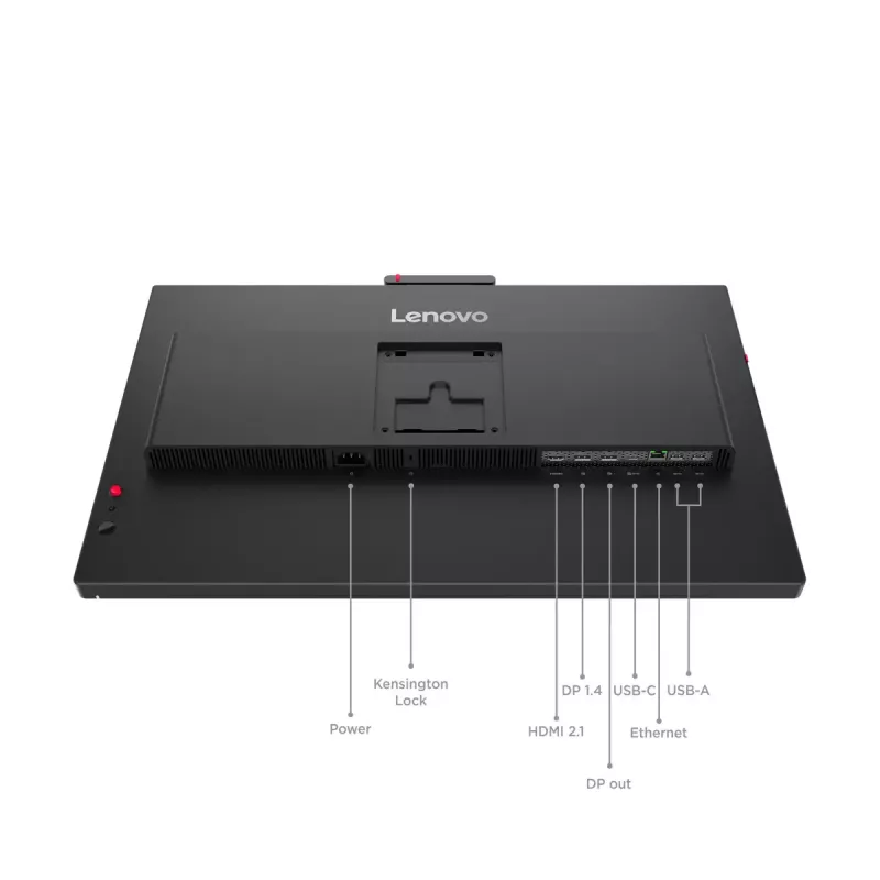 24 collu Lenovo ThinkVision T24-4v IPS LCD monitors, 1920×1080 Full HD, 6 ms, 250 cd/m², iebūvēti skaļruņi, USB centrmezgls, VESA, augstumā regulējams, melns