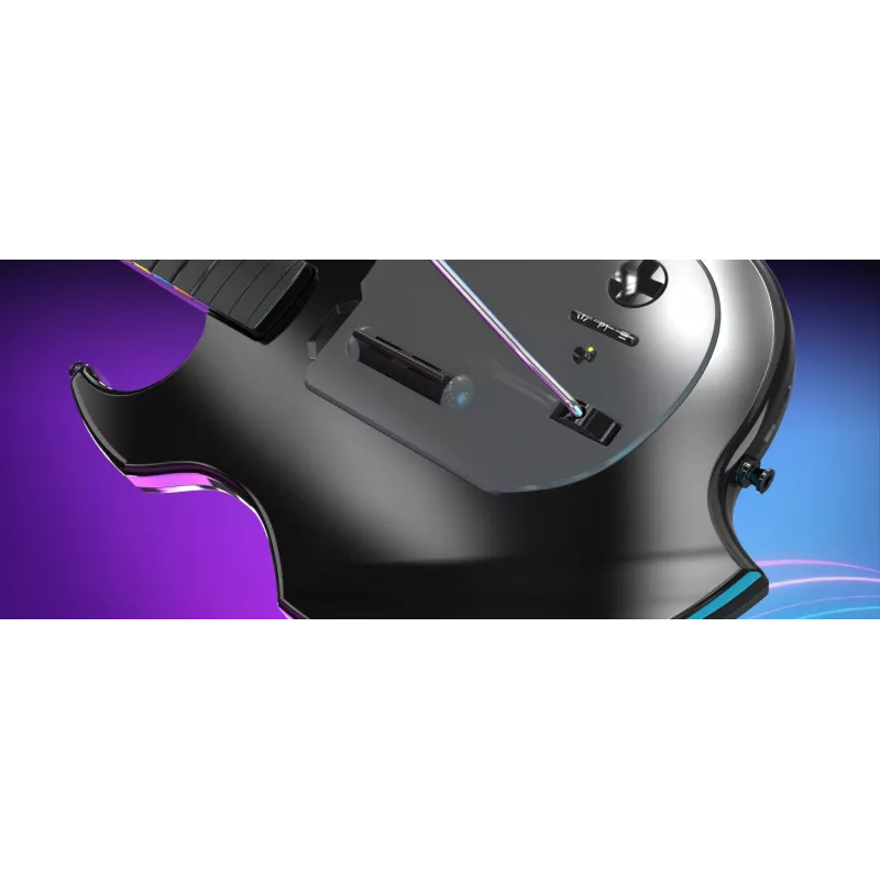 Ģitāras kontrolieris PDP Riffmaster melni pelēks bezvadu dators PS4 PS5 36h baterija