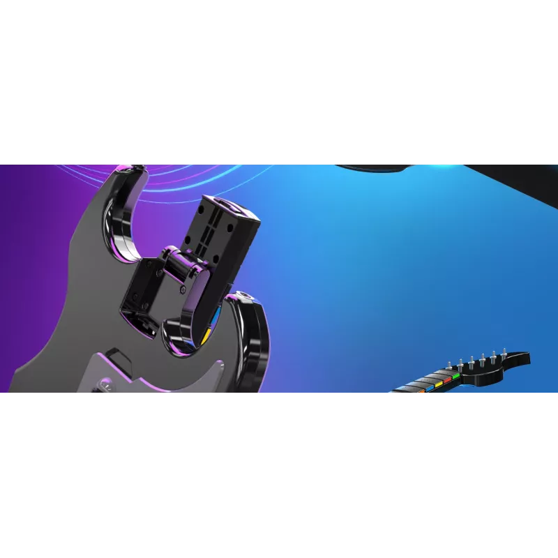 Ģitāras kontrolieris PDP Riffmaster melni pelēks bezvadu dators PS4 PS5 36h baterija