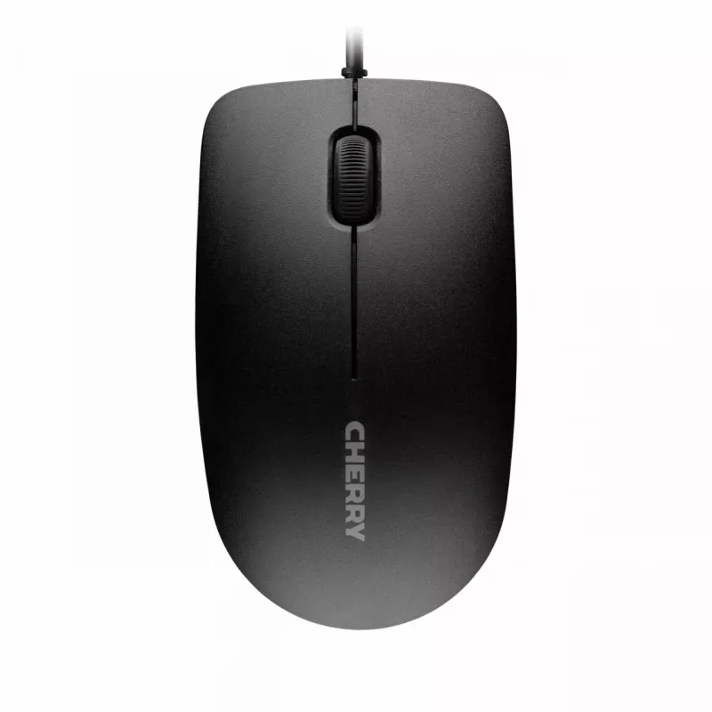 Vadu Cherry CHERRY DC 2000 pilna izmēra USB tastatūra ar QWERTZ izkārtojumu, 109 taustiņiem, 1,8 m kabeli, melna — komplektā ar peli