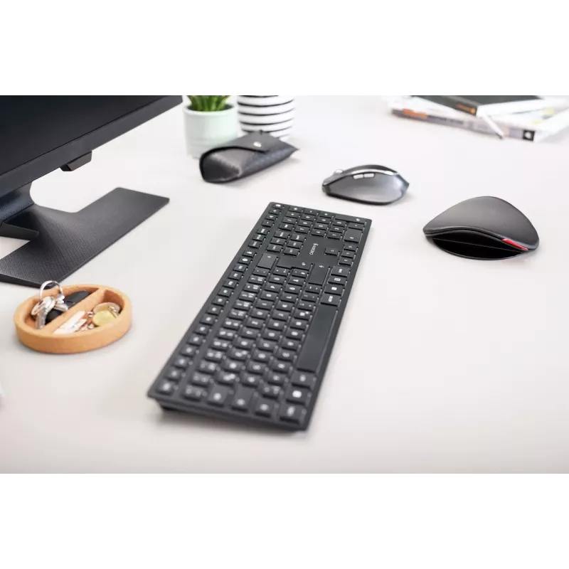 CHERRY KW 9100 plāns klaviatūra Universāla RF Bezvadu + Bluetooth Melna