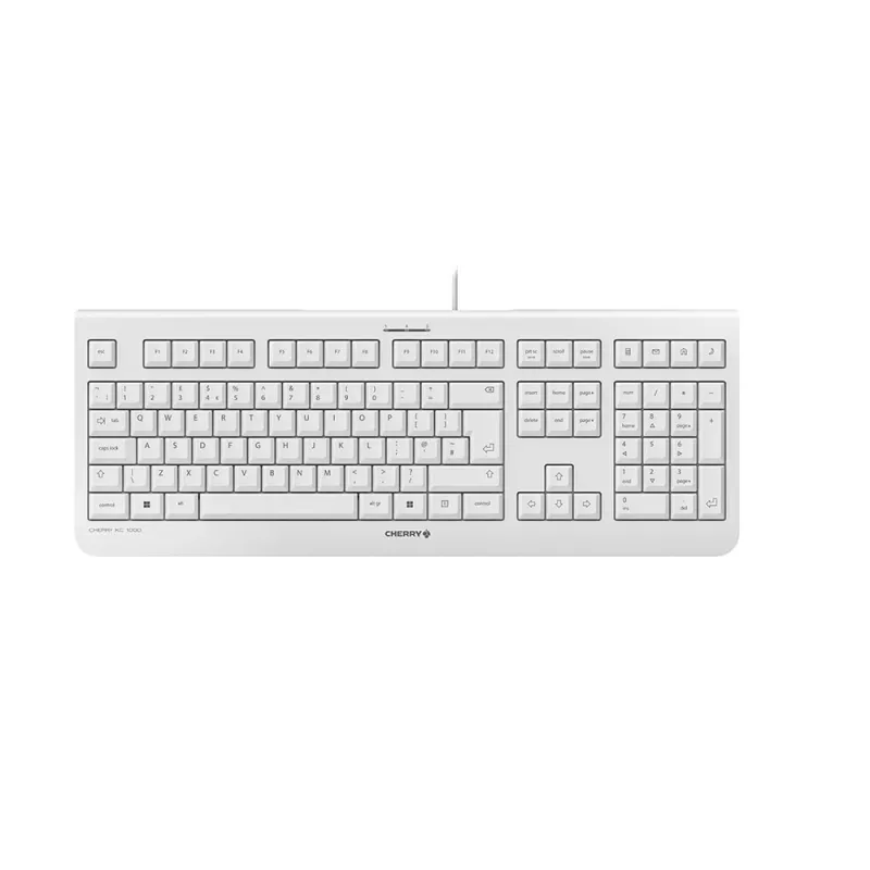 CHERRY KC 1000 vadu tastatūra, gaiši pelēka, USB (QWERTY - UK)