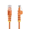 StarTech.com 2m oranžs plāns CAT6 Ethernet kabelis, bezķēdīgs, 100W PoE, UTP, LSZH, 28AWG tīra vara vads, plāns RJ45 tīkla plākstera vads ar spriegojuma samazinājumiem, individuāli testēts