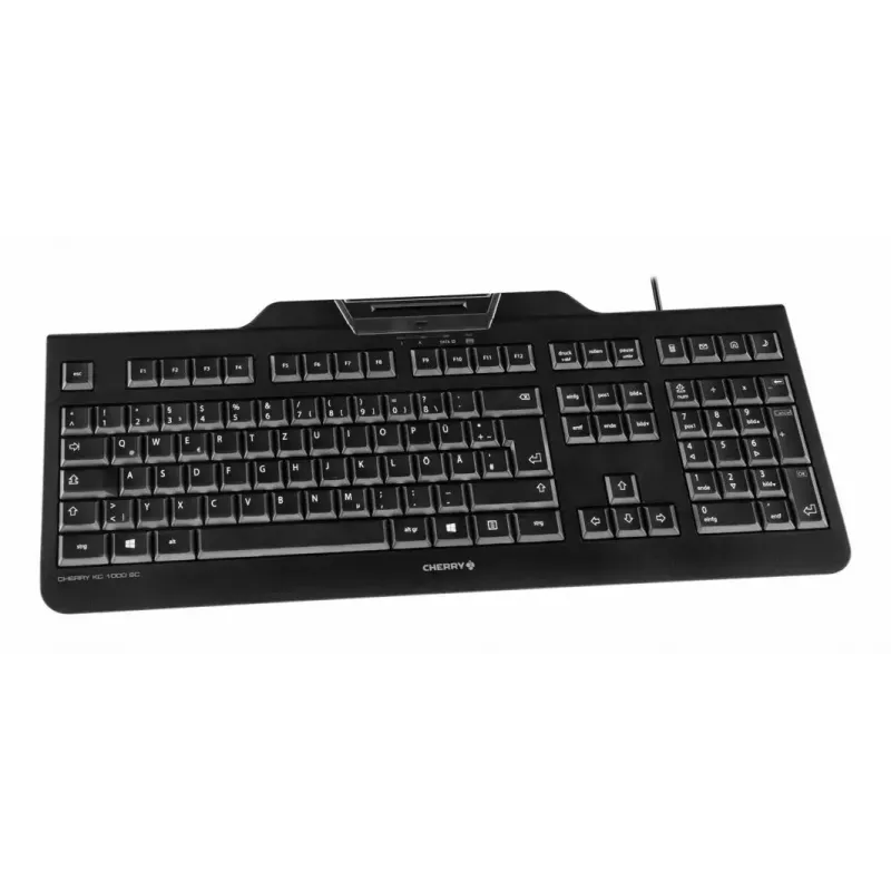 Vadu Cherry KC 1000 SC pilna izmēra USB tastatūra, QWERTZ izkārtojums, 109 taustiņi, 1,8 m kabelis, melna