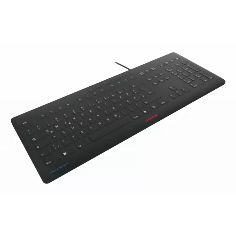 Cherry STREAM PROTECT tastatūra, franču izkārtojums, melna, USB