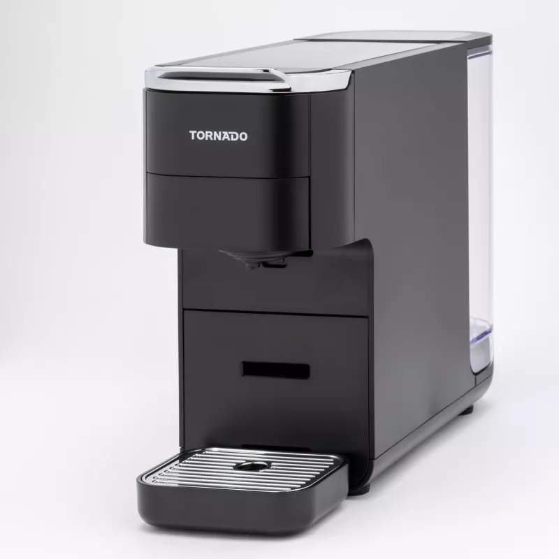 TORNADO TCM7042-GS | 5-in-1 Multi-Capsule Coffee Machine, Kapsulu kafijas automāts, 1,5 L, Kafijas kapsula, Malta kafija, 1350 W, Melns