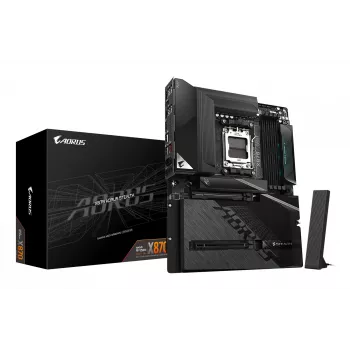 GIGABYTE X870 AORUS STEALTH mātesplate - atbalsta AMD Ryzen 9000 centrālos procesorus, 16+2+2 fāžu digitālais VRM, līdz 8200MHz DDR5 (OC), 2xPCIe 5.0 + 2xPCIe 4.0, Wi-Fi 7, 5 GbE LAN, USB 4