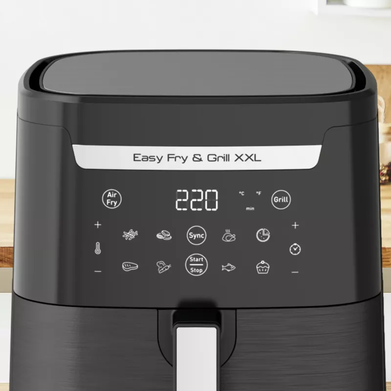 Karstā gaisa fritieris Tefal Easy Fry & Grill EY8018 6,5 L 1,5 kg 1830 W skārienjutīgs LCD brīvi novietojams melns