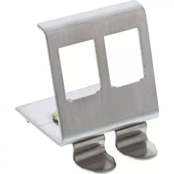 InLine Keystone montāža uz DIN sliedes, 2 portu, metāla
