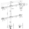 InLine galda kronšteins 4x TV / LED / TFT displejam līdz 81cm 32 collas maks. 9kg