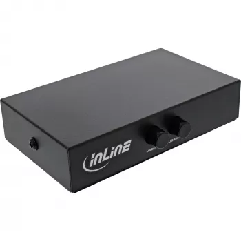 InLine USB 2.0 manuālais slēdzis, USB-A ierīce uz 2 datoriem, 75 mm, 115 mm, 25 mm, 128 g, 75 x 115 x 25 mm, 90 mm