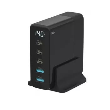 Mobilo ierīču lādētājs Sitecom CH-1004 — Universāls iekštelpu maiņstrāvas lādētājs, 100–240 V ieeja, līdz 20 V izeja, 3× USB-C, melns