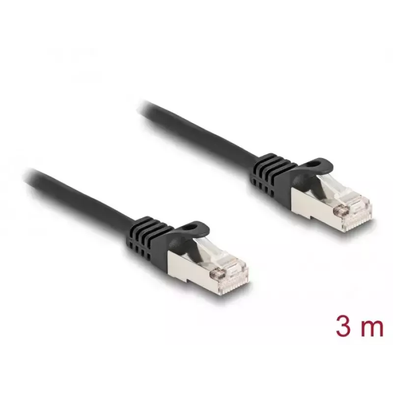 DeLOCK kabelis RJ50 vīrišķais uz RJ50 vīrišķais S/FTP 3 m melns