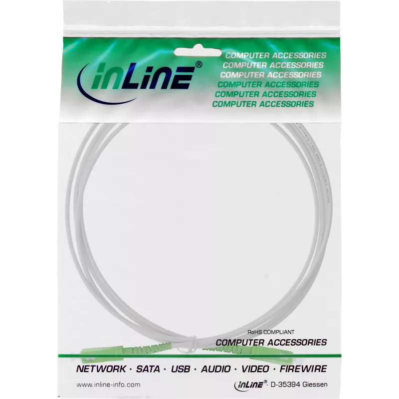 InLine Fiber Optical Simplex kabelis, FTTH, SC/APC8° uz SC/APC8° 9/125µm OS2 3m