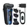 Braun Series 6 61-B1500s folijas skuveklis ar trimeri, zils