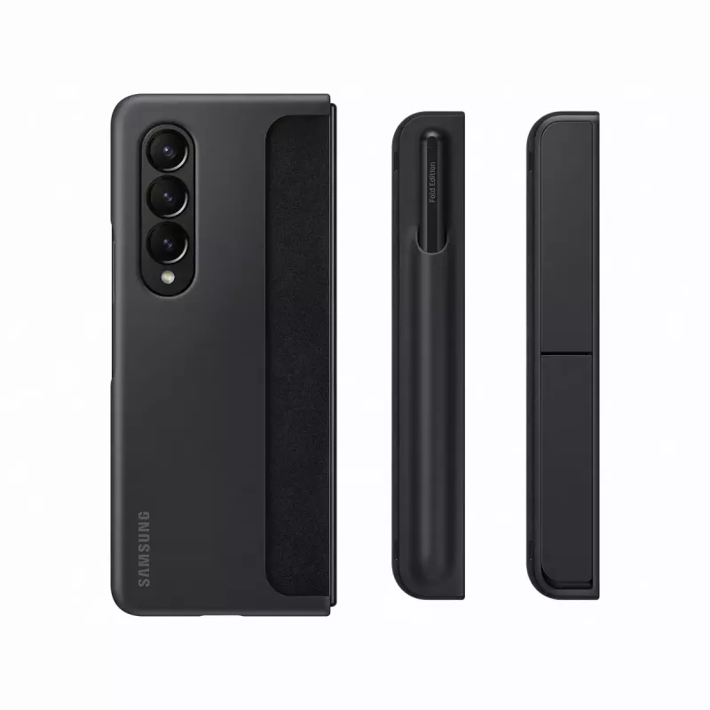 Mobilā tālruņa maciņš-apvalks Samsung EF-OF93PCBEGWW Galaxy Z Fold4, melns, galda statīvs
