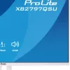 27 collu IIYAMA ProLite XB2797QSU-W1 IPS Quad HD (2560x1440) LED monitors, 178° skata leņķis, USB 3.2 centrmezgls, skaļruņi, VESA, regulējams augstums, balts