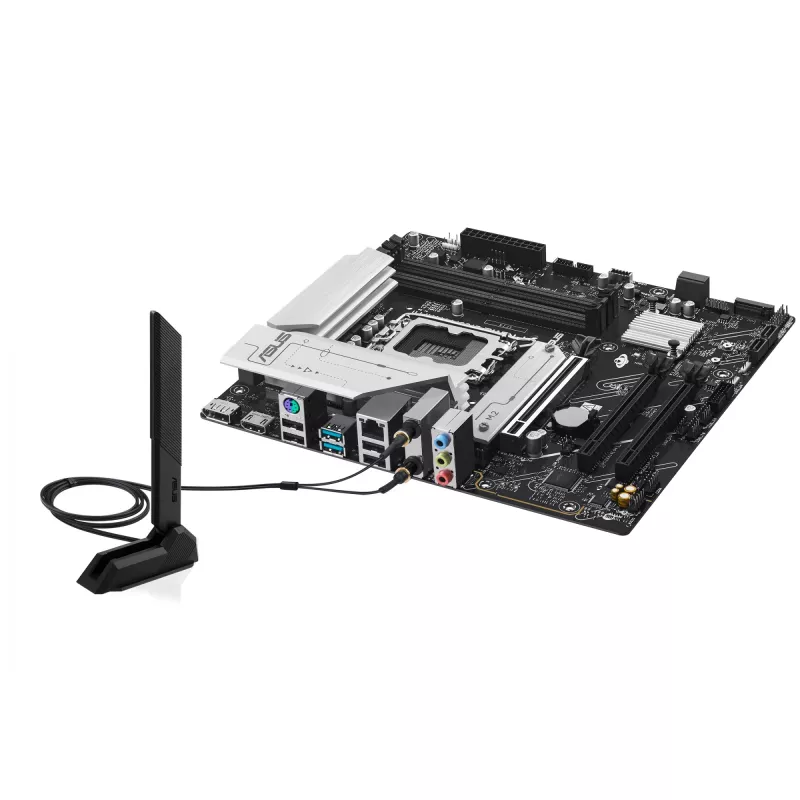 Mātesplate ASUS PRIME B760M-A WIFI II micro ATX, Intel B760, LGA 1700, DDR5, 4 DIMM sloti, līdz 256 GB, Wi‑Fi 6E, 2.5Gb Ethernet