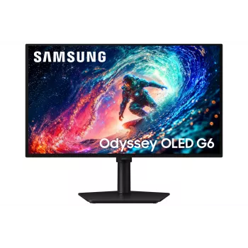 Samsung 27 collu Odyssey OLED G61SH QHD 240Hz spēļu monitors, 68,6 cm (27 collas), 2560 x 1440 pikseļi, Quad HD, OLED, 0,03 ms, melns