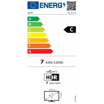 Pārnēsājams monitors ASUS ZenScreen MB16NCG 16 collas (40,6 cm) WQXGA 2560×1600 IPS LCD, 5 ms, 400 cd/m², melns